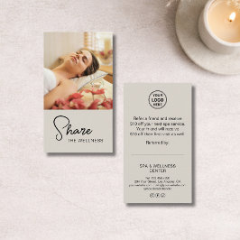 Moderne Spa Wellness Massage Neutraal Beige Aanbevelingskaartje