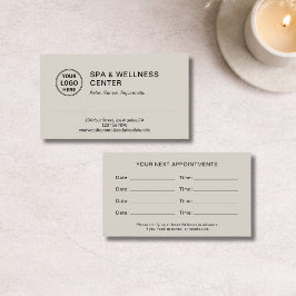 Moderne Spa Wellness Neutraal Beige Afsprakenkaartje