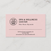 Moderne Spa Wellness Roze Afsprakenkaartje (Voorkant)