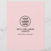 Moderne Spa Wellness Roze Promotie Zakelijk  Flyer (Achterkant)
