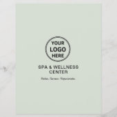 Moderne Spa Wellness Sage Green Promotie Flyer (Achterkant)