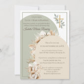 Moderne Spaanse doop pampa gras bautizo Kaart (Voorkant)