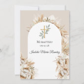 Moderne Spaanse doop pampa gras bautizo Kaart (Achterkant)