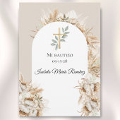 Moderne Spaanse doop pampa gras bautizo Kaart