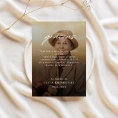 Moderne Spaanse Gracias begrafenisfoto dank u Kaart