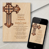 Moderne Spaanse Jongens Volwassenen Eerste Communi Kaart