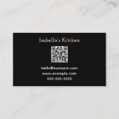 Moderne Spaanse Sinaasappels Zwart Chic Visitekaar Visitekaartje (Achterkant)