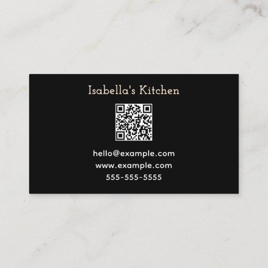 Moderne Spaanse Sinaasappels Zwart Chic Visitekaar Visitekaartje (Achterkant)