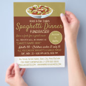 Moderne Spaghetti Diner Fundraiser Evenement Flyer (Hand)