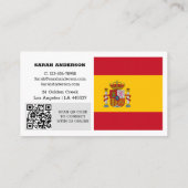 Moderne Spanje, Visitekaartje, Spaanse vlag/QR-cod Visitekaartje (Achterkant)