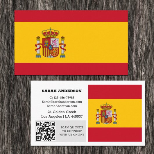 Moderne Spanje, Visitekaartje, Spaanse vlag/QR-cod Visitekaartje
