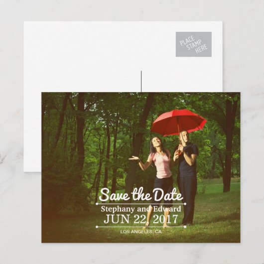 Moderne sparen de Briefkaarten van de Foto van de  (Voorkant / Achterkant)