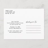 Moderne Sparen de Datum 4 Klassieke Collage van de Aankondigingskaart (Achterkant)