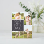Moderne Sparen de Datum 4 Klassieke Collage van de Aankondigingskaart (Staand voorkant)