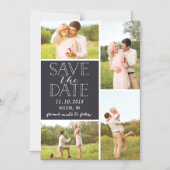 Moderne Sparen de Datum 4 Klassieke collage van de Magnetische Uitnodiging (Voorkant)