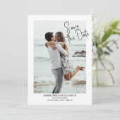 Moderne Sparen de DATUM QR de Foto van de Code bru Kaart (Staand voorkant)