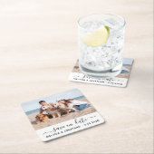 Moderne sparen de Datum Verloving Pet Foto Kartonnen Onderzetters (Insitu)