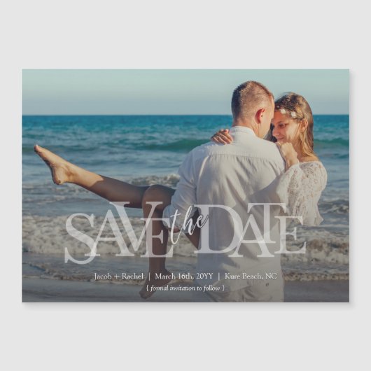 Moderne Sparen de Magnet van de Wedding van de Dat (Voorkant)