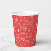 moderne Sparkle en Cheer: kerstfeest Papieren Bekers (Links)