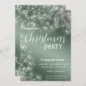 Moderne Sparkle grenen tak zakelijke Kerstmis Kaart (Voorkant / Achterkant)