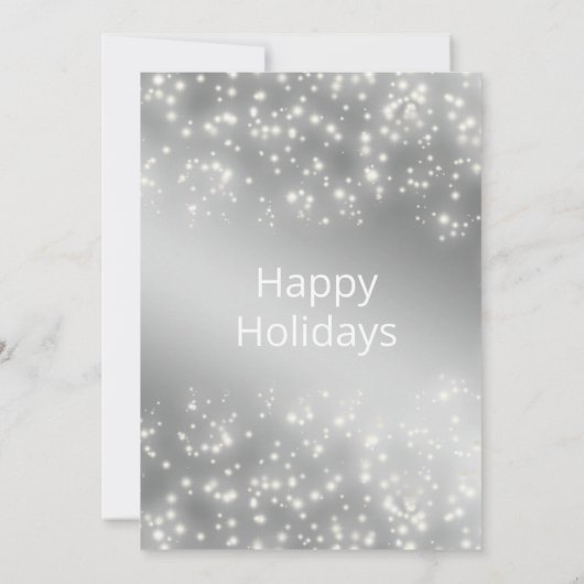 Moderne Sparkle sneeuwvlokken corporate kerst Kaart (Achterkant)