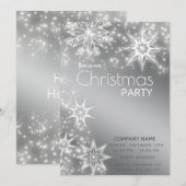 Moderne Sparkle sneeuwvlokken corporate kerst Kaart (Voorkant / Achterkant)