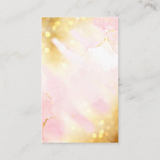 Moderne Sparkly Pink and Gold Jewels Display Card Visitekaartje (Achterkant)