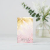 Moderne Sparkly Pink and Gold Jewels Display Card Visitekaartje (Staand voorkant)