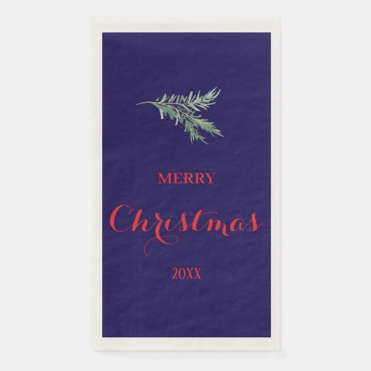 Moderne sparrentak voor Kerstmis Servet (Voorkant)