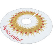 Moderne, speciaal ingerichte rode gouden kerstmis kerstboom rok (Gekanteld)