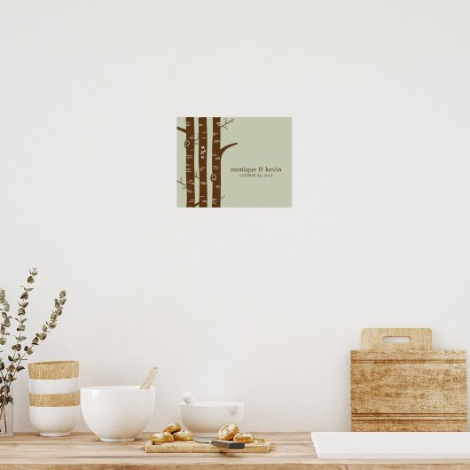 Moderne, speciaal voor bossen ontworpen wandkunst  poster (Keuken)