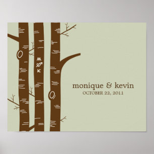 Moderne, speciaal voor bossen ontworpen wandkunst  poster