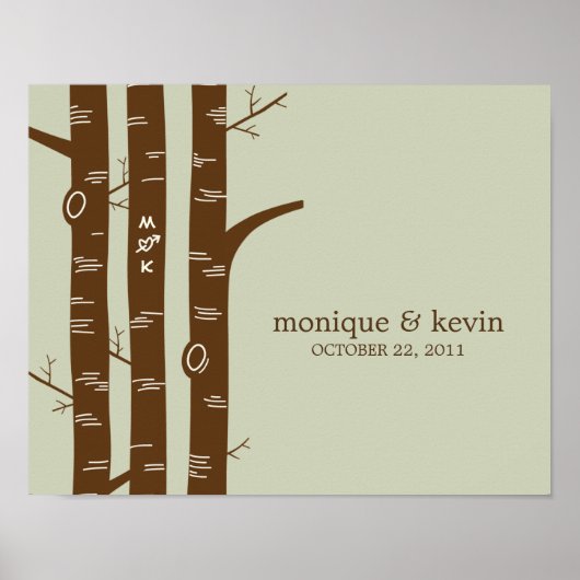 Moderne, speciaal voor bossen ontworpen wandkunst  poster (Voorkant)