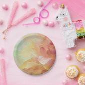 Moderne, speciaal voor roodgulden Blauwgroen oliev Papieren Bordje (Feest)