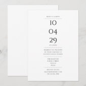 Moderne speciale datum repetitie diner kaart (Voorkant / Achterkant)