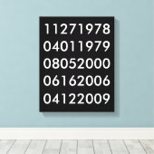 Moderne speciale datums canvas afdruk (Insitu (Houten vloer))