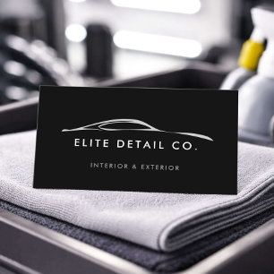 Moderne Specialist in Autodetailing Visitekaartje