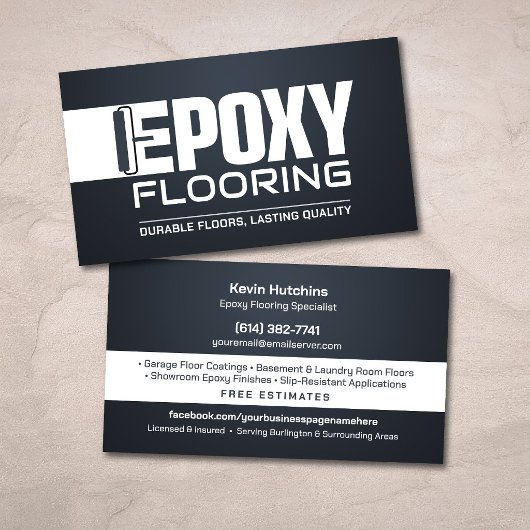 Moderne Specialist in Epoxy Vloeren Visitekaartje