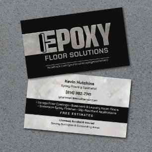 Moderne Specialist in Epoxy Vloeren Visitekaartje
