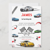 Moderne Speed Racing Sport Auto Verjaardag Kaart (Voorkant)