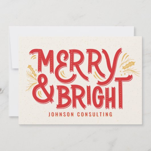 Moderne speelgoedartikelen en heldere kerstmis feestdagenkaart (Voorkant)