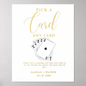 Moderne speelkaarten bruiloft gastenboek teken (Voorkant)
