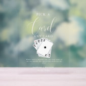 Moderne speelkaarten bruiloft gastenboek teken acryl bord (Neutraal)