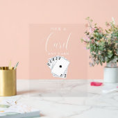 Moderne speelkaarten bruiloft gastenboek teken acryl bord (Huwelijk)