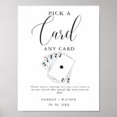 Moderne speelkaarten bruiloft gastenboek teken poster (Voorkant)