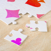 Moderne speelkaarten kleurenpatroon legpuzzel (Zijkant)