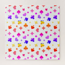 Moderne speelkaarten kleurenpatroon legpuzzel