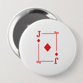 Moderne speelkaarten met bijpassende Jack Diamonds Ronde Button 4,0 Cm (Voorkant /achterkant)