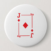 Moderne speelkaarten met bijpassende Jack Diamonds Ronde Button 4,0 Cm (Voorkant)