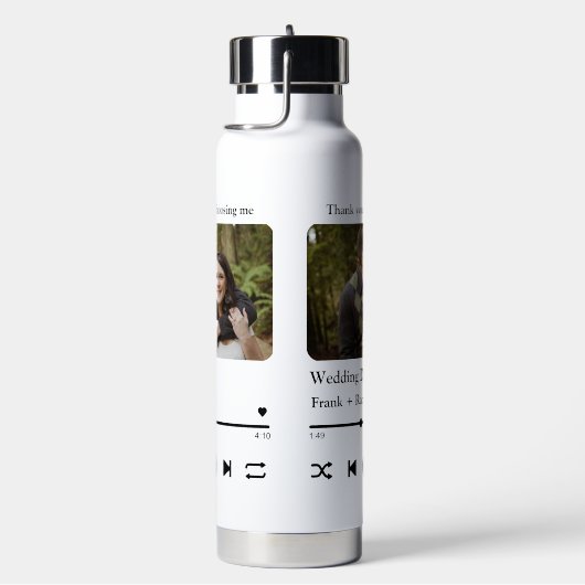 Moderne speellijstfoto van muzieklied waterfles (Rechts)